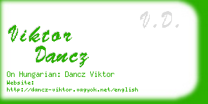 viktor dancz business card